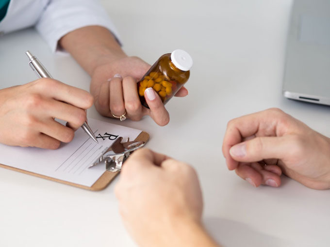 prescriber, pills, and patient
